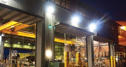 Phoenix LED lights illuminate crushing sites, processing plants, wash bays, haul roads, and all mining infrastructure for superior visibility, 24/7.